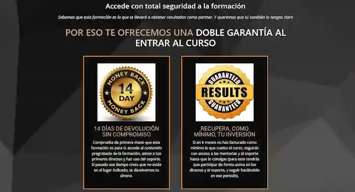 Partner 360 te garantiza la devolución si no estás satisfecho